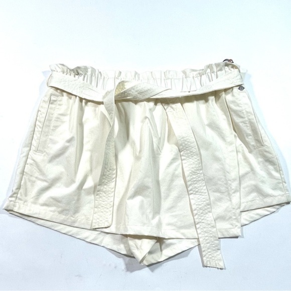 New Calia Woven Paperbag Skort Size XXL Unbleached High Rise - Picture 2 of 7